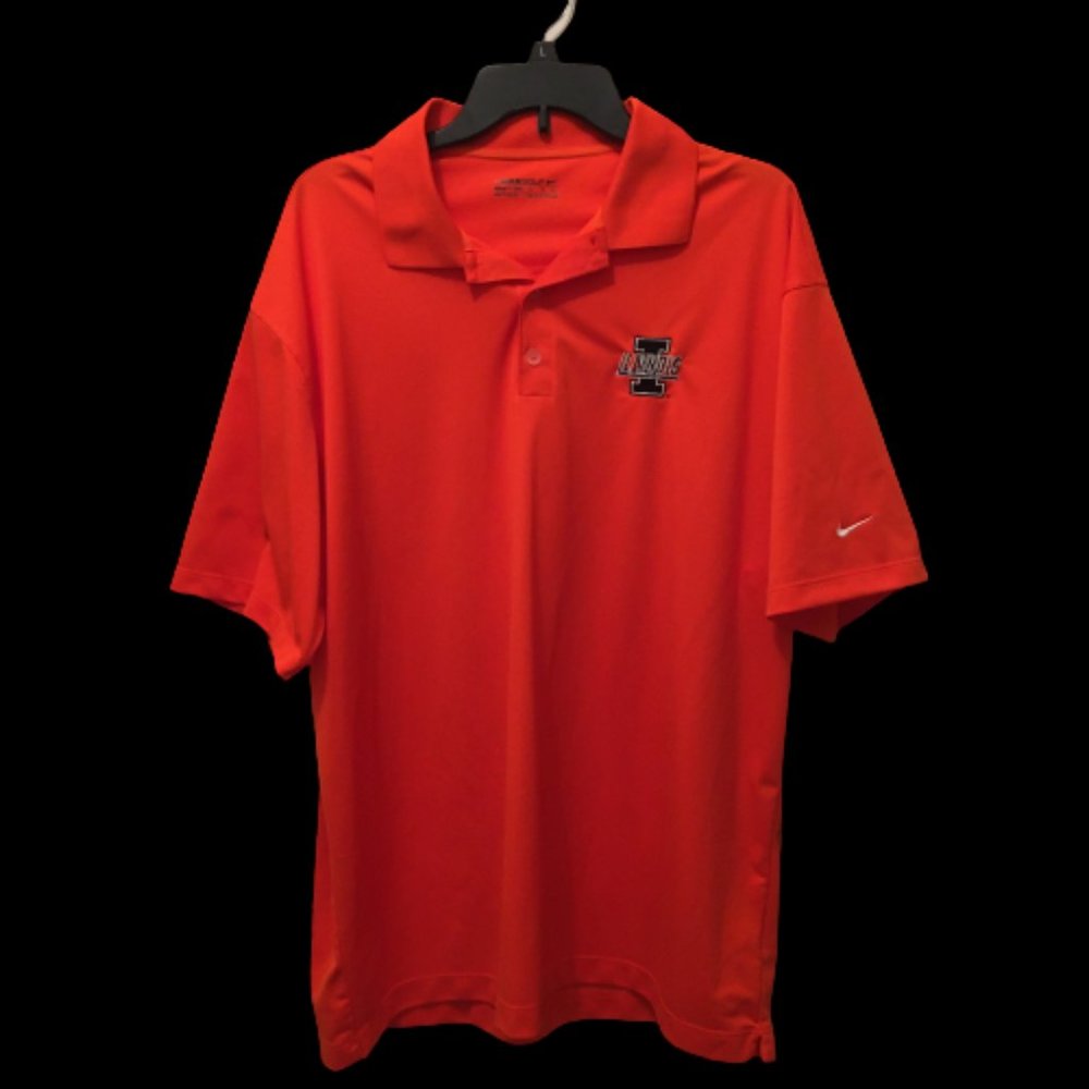 Nike Illinois Dri-Fit Golf Shirt Polo Men's XL